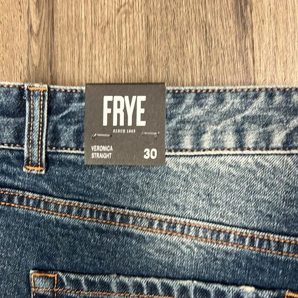 Free People x Frye Selvage Mid-Rise Relaxed Jeans 30
